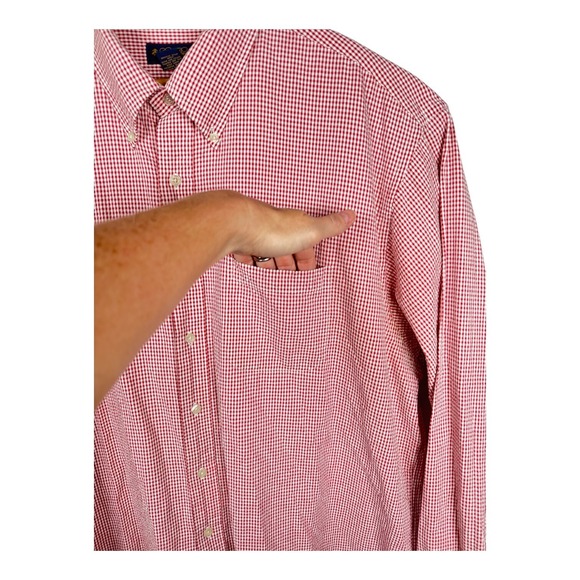 Brooks‎ Brothers Long Sleeve Shirt Mens XXL Red Gingham Check Button Down Summer - Picture 5 of 13